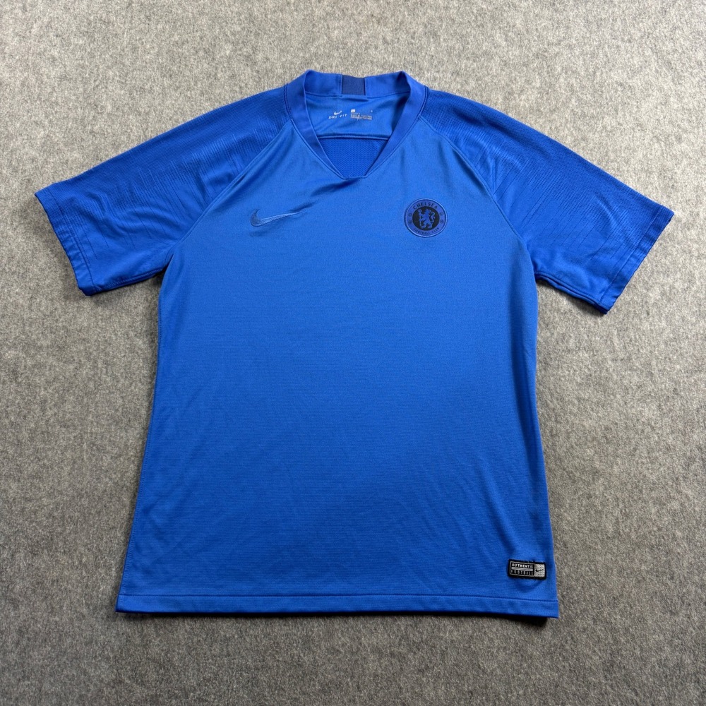Nike Chelsea FC Dri-FIT Training Jersey Mens Blue Soccer Shirt Short Sleeve